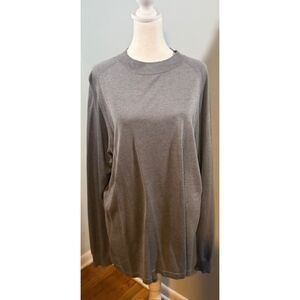 Vintage Norm Thompson 100% Silk Heather Gray Tunic Large Oversized Minimalist